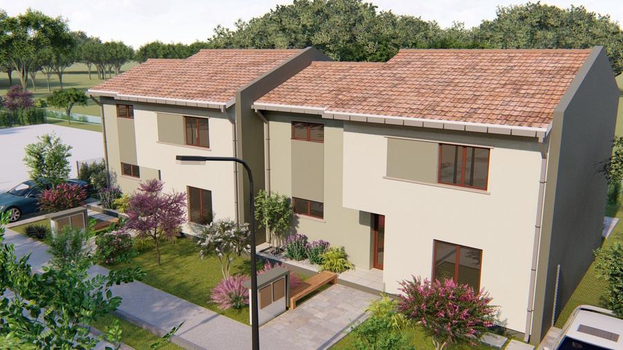 1/2 Duplex P+1, 4 camere, 101mp utili 288mp teren Cartierul Primaverii