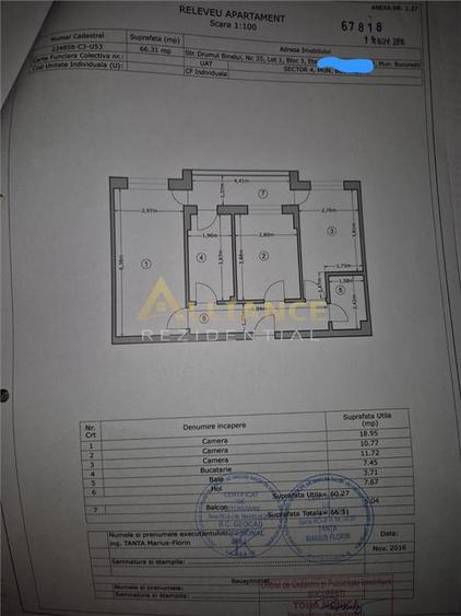 Apartament 3 camere de vanzare