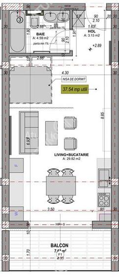 Garsoniera 38 mp cu balcon si parcare finisata la cheie zona Turnisor - 6