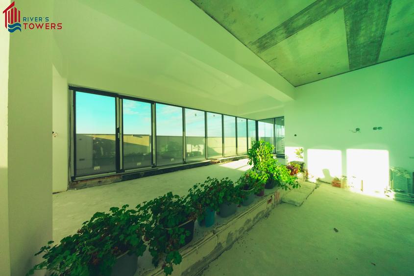 RIVER"S TOWERS - Penthouse finalizat si intabulat, se vinde la alb