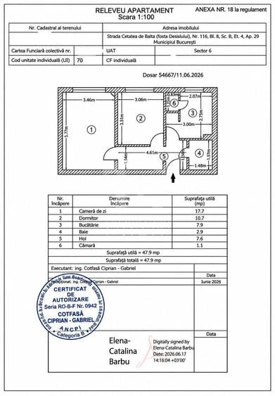 Apartament 2 camere decomandat | Militari | 47,9 mp | 69.500 €
