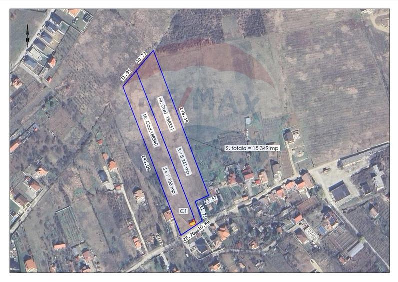 De vânzare teren parcelabil, 15.349 mp