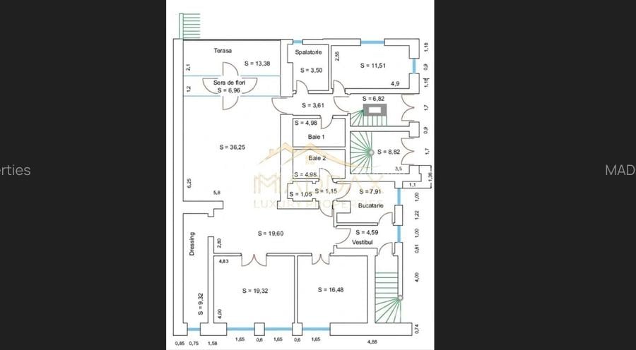 Apt. parter Piața Romană | 5 camere | Curte | 8 Locuri de Parcare - 31