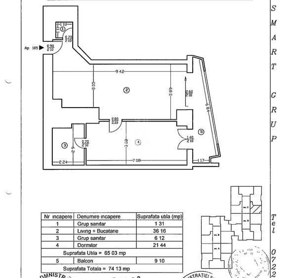 Apartament 2 camere PREMIUM | Terasa | Parcare | 2 bai | UpGround | 0% Comision - 1