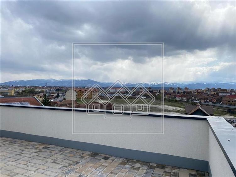 Penthouse cu 3 camere, 100 mp, terasa 120 mp si parcare subterana