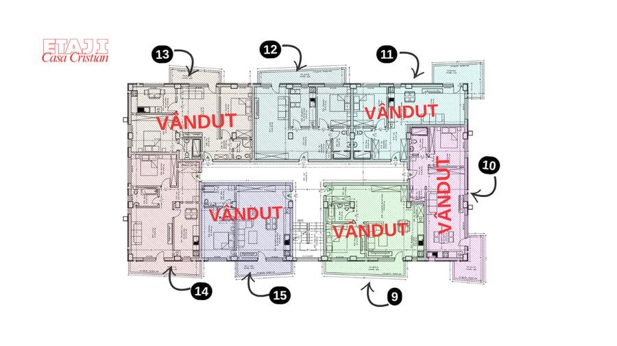 Apartament spațios cu 3 camere și terasă de 5.52 m², în Mangalia, BLOC NOU 2026 - 9