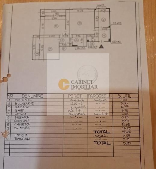 3 camere -Ministerul Turismului I Necesita renovare ICreditabil I 1962