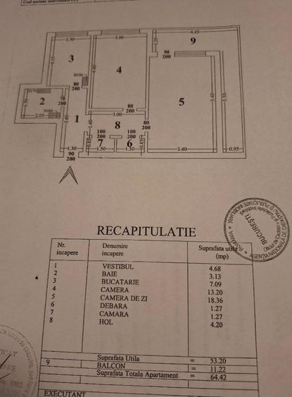 Metrou 1 Decembrie 1918, 2 cam, decomandat, bloc reabilitat