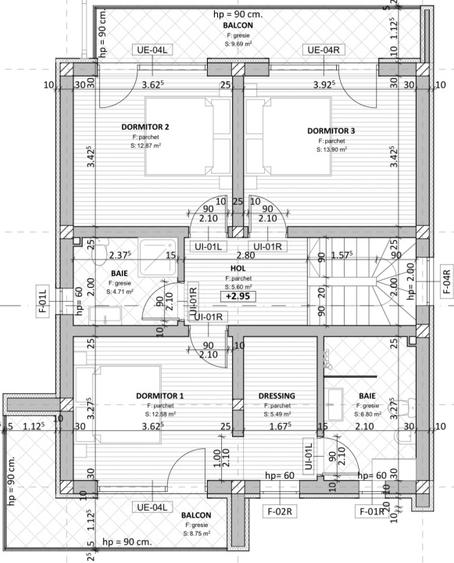 Casa tip duplex, 120 mp, 4 camere, teren liber 250 mp, Dezmir