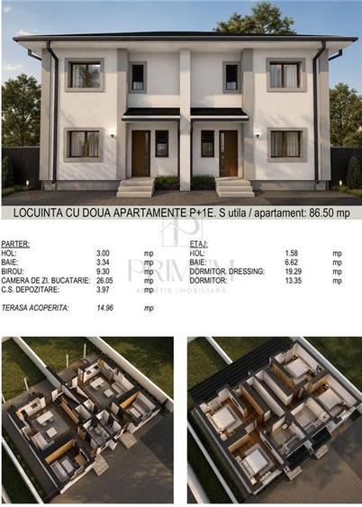 DUPLEX LANGA ASFALT - TOATE UTILITATILE - 3 DORMITOARE - 3