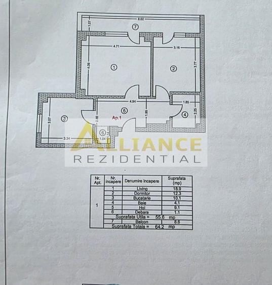 5 minute de metrou - 2 camere Decomandat