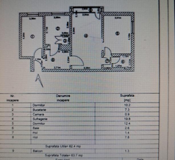 Apartament cu 3 camere de vânzare – Micro 19, Strada Brăilei