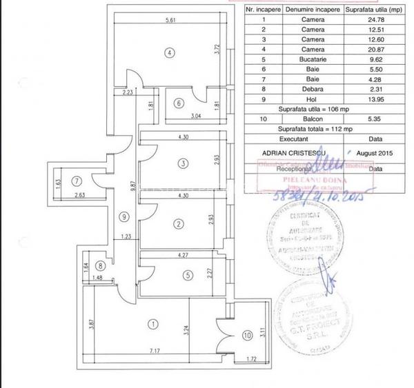 Apartament premium cu 4 camere, 2015, vedere superba catre Lacul Tei - 15