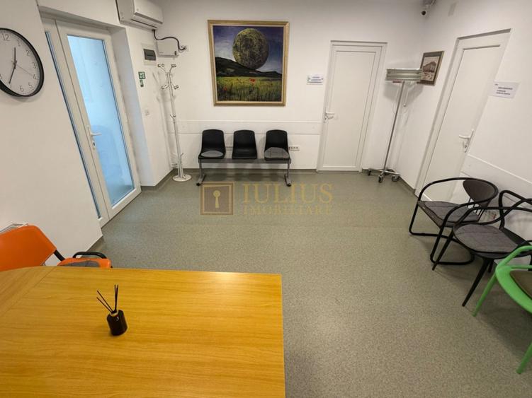 100mp utili; 5 încăperi, pentru activități medicale.