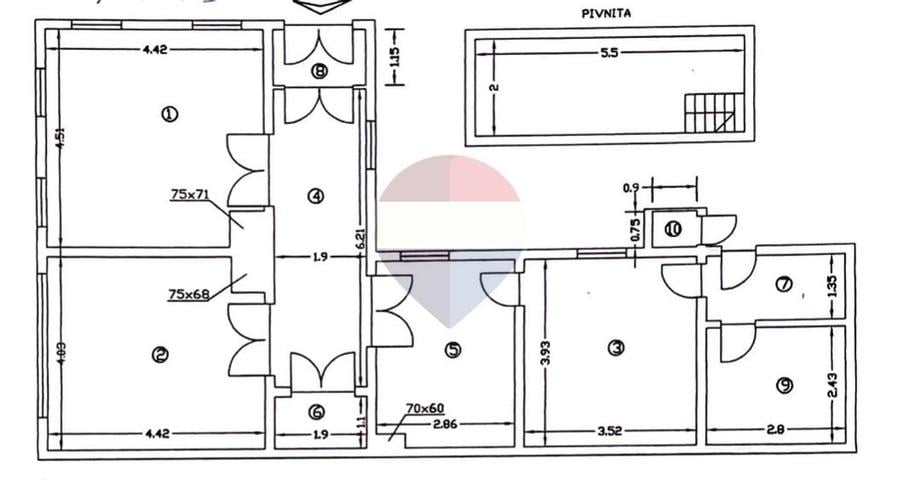 Apartament 3 camere de vanzare, in vila, 83 mp