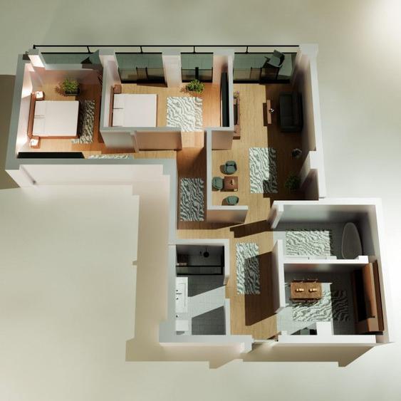 Tomis Nord/Carrefour -Vanzare apartament 3 camere, bloc nou.