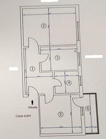 Apartament 2 camere decomandat, cu boxa, cartier Precista, zona Scoala nr.10