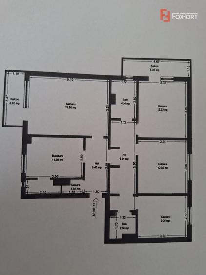 Apartament spatios cu 4 camere, 2 locuri de parcare – zona Iulius Mall