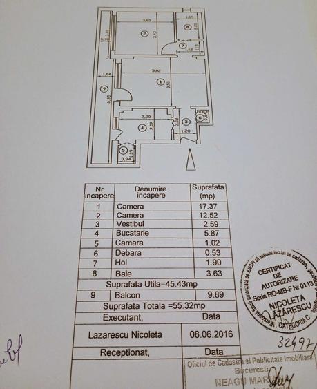 Apartament 2 camere. Cu Centrala proprie. Zona Dimitrie Cantemir.
