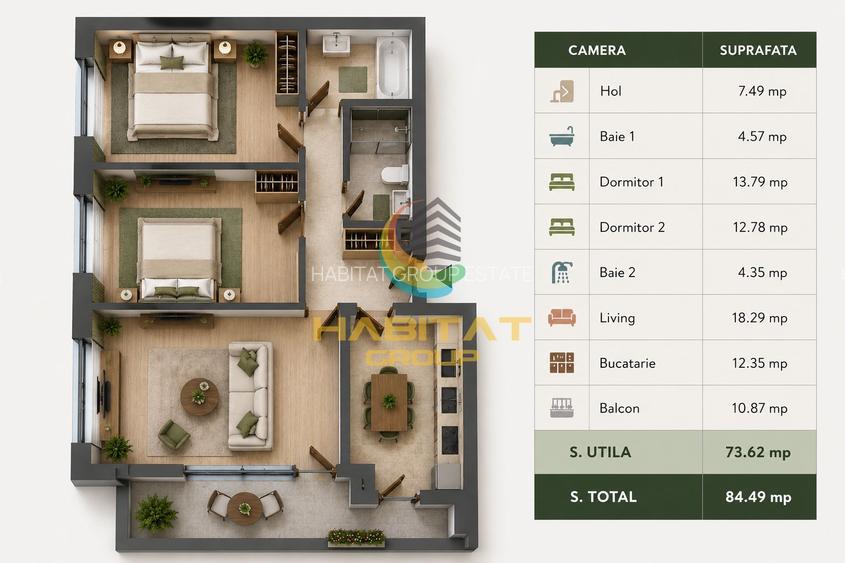 Apartament 3 camere - Premium - Pallady - 1