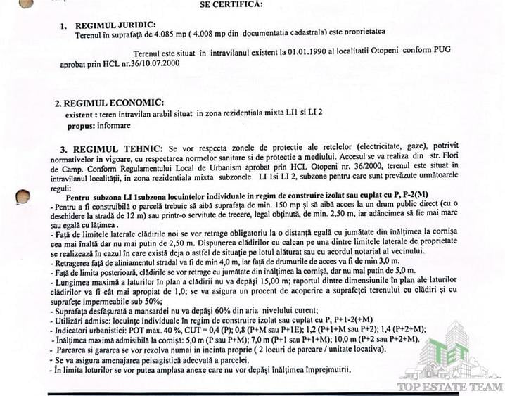 Vanzare Teren 4,000mp Otopeni , DN1