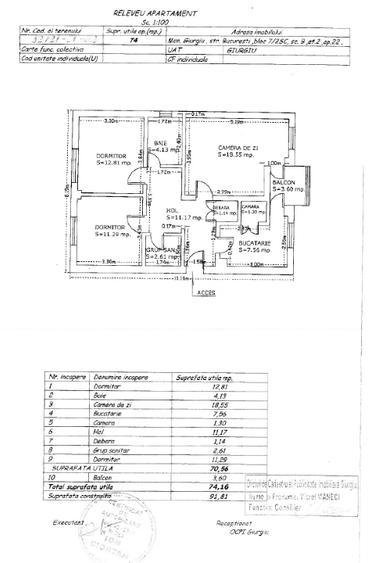 Apartament 3 camere decomandat,  74,16 mp, etaj 2,  Zona foarte linistita – Paty - 2