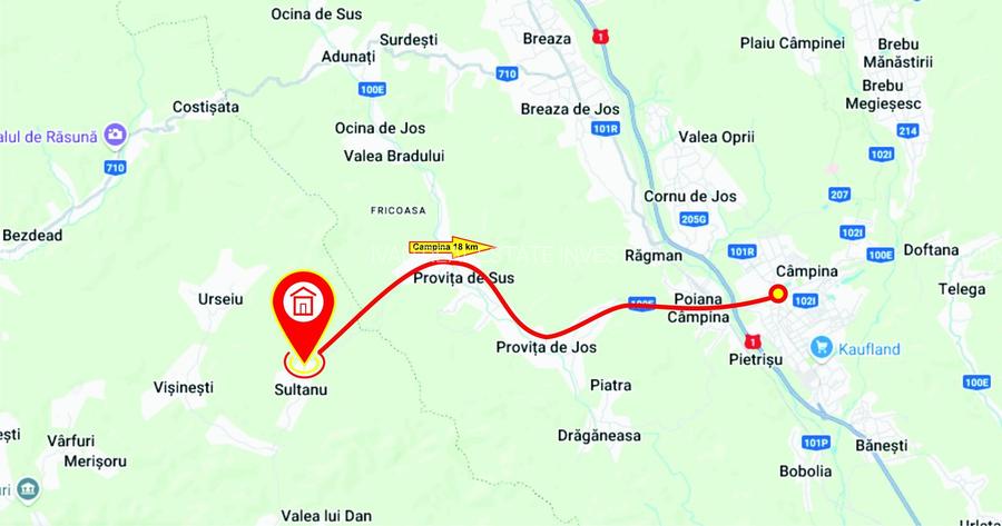 Teren 4044 mp, deschidere 60m, la 18 km de Campina, asfalt si curent - 6