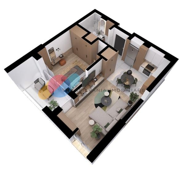 Apartament 2 camere, in West Peak langa BMW Floresti