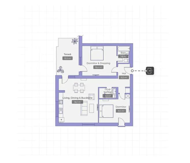 Apartament 3 camere – zona Erou Iancu Nicolae