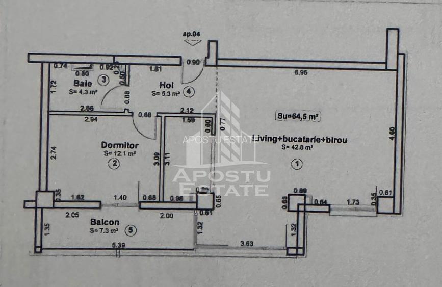 Apartament cu 2 camere, loc de parcare acoperit, zona Aradului - 1