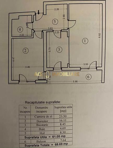 2 Camere de inchiriat | Regie | Metrou | Centrala Proprie
