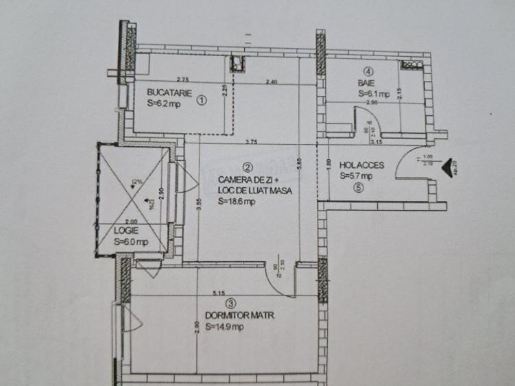 Apartament Modern 2 camere, Floresti, str.Eroilor, parcare, balcon
