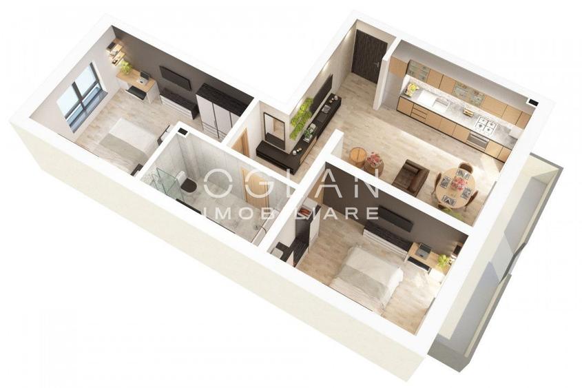 Apartament 3 cam 61 mp utili + gradina 47 mp, Doamna Stanca