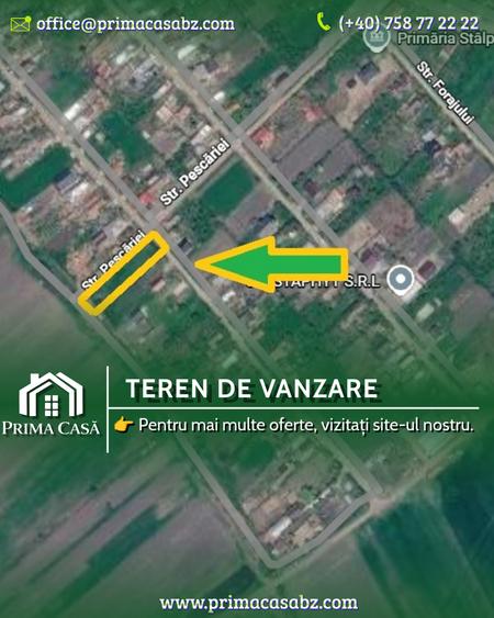 Teren intravilan in comuna Stalpu/BZ ~ S=1440mp ~ deschidere pe 3 laturi ~