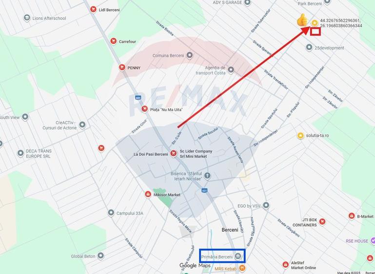 Teren 456mp de vanzare in Berceni / Strada Zanelor