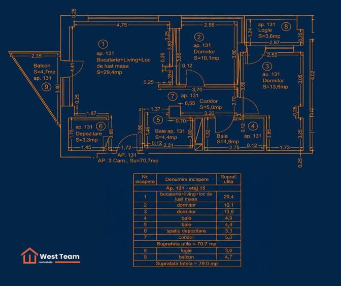 Apartament cu vedere spectaculoasă, XCity Towers, comision 0%