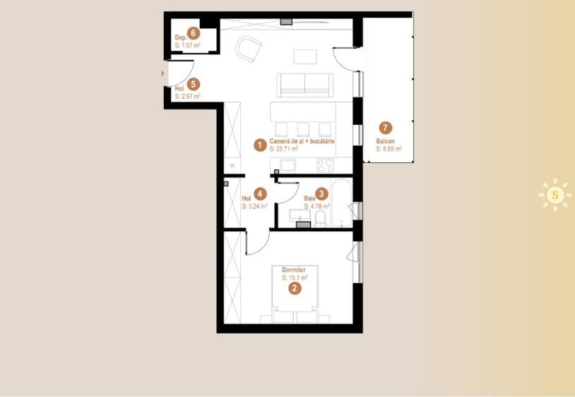 Ansamblu rezidential cu apartamente 2 si 3 camere, zona Vivo