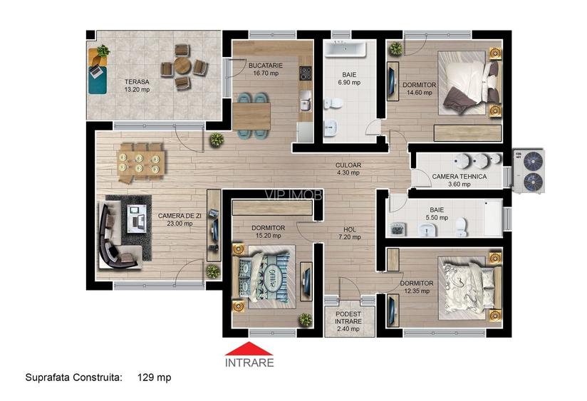 Casa individuala finalizata intabulata 4 camere Cartier Izvor Tarlungeni Brasov - 1
