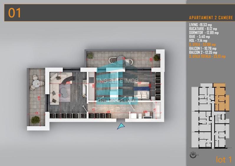 Apartament 2 Camere 76 Mp Pallady - Metrou Nicolae Teclu - 3