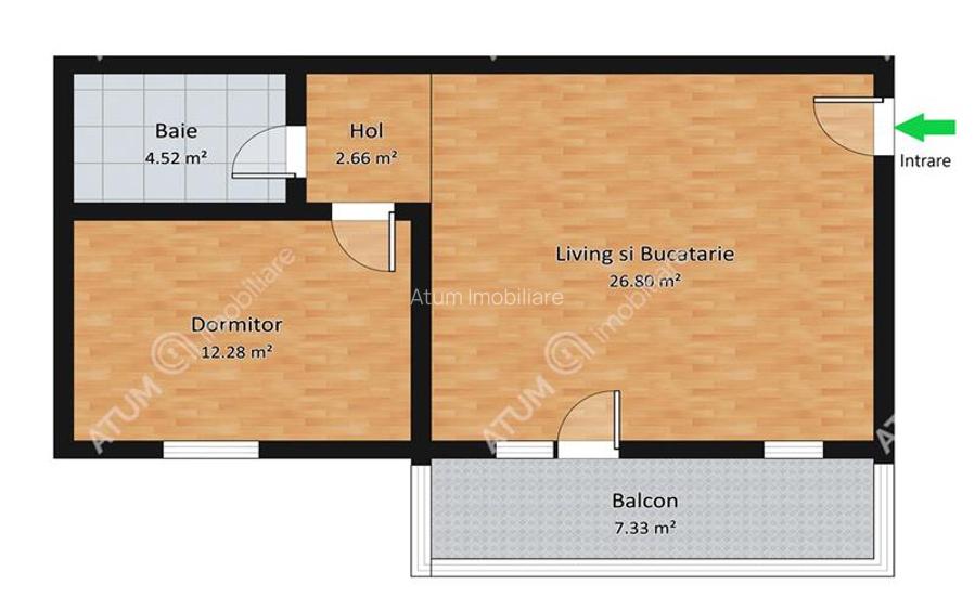 Apartament 2 camere balcon parcare zona Doamna Stanca Selimbar - 8