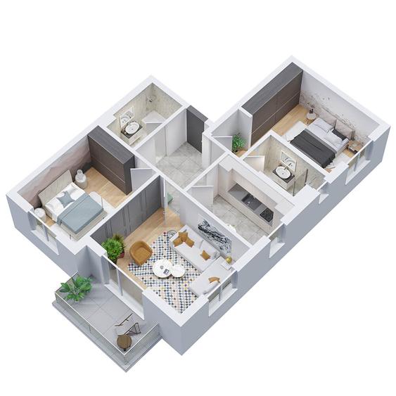 Apartament 3 camere cu preț accesibil în Sectorul 6