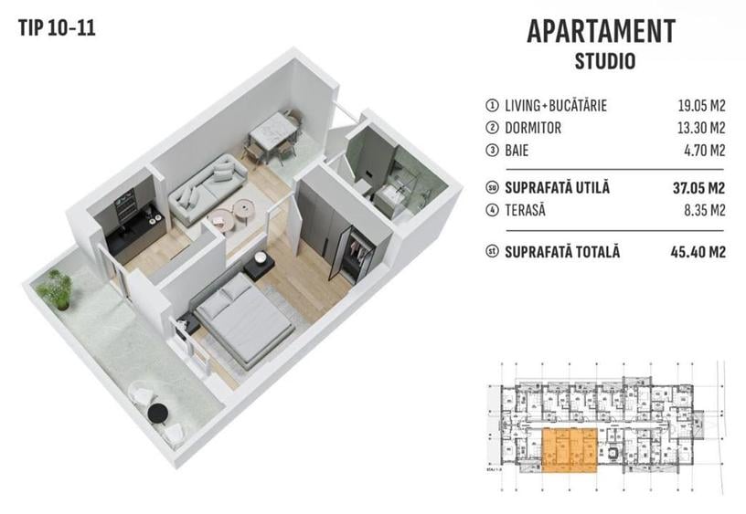 Studio Finalizat! cu Parcare Subterana Metrou Berceni