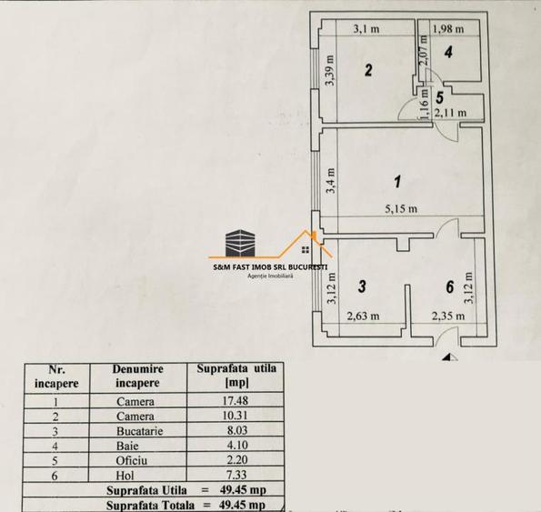 Vânzare Apartament 2 camere-Tineretuli-Timpuri Noi-Semicentral-