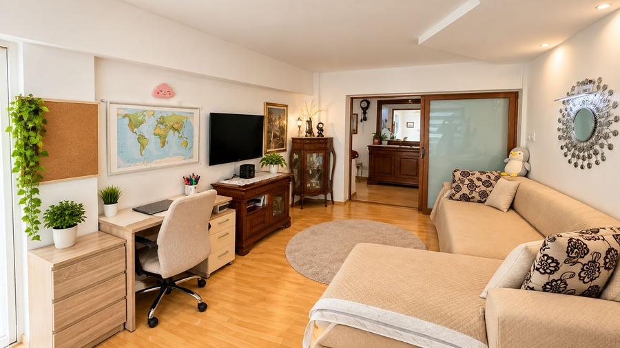 Central apartament spațios transformat din 4 camere