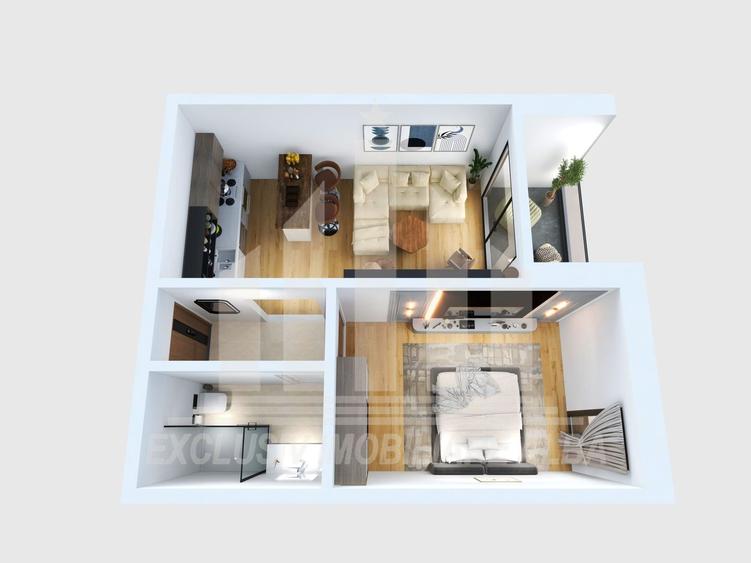Apartament 1 camera | 37 mp | Etaj 1 | Bloc Nou 2026 | Cetate