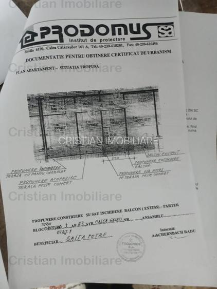 Etaj 1 Ap 3 cam 70mp zona Plantelor-C Galati  Confort 1 Decomandat - 2