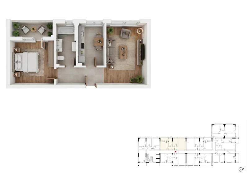 Apartament 2 Camere  -56,7 mp / Platinum Residence -Comision 0 %