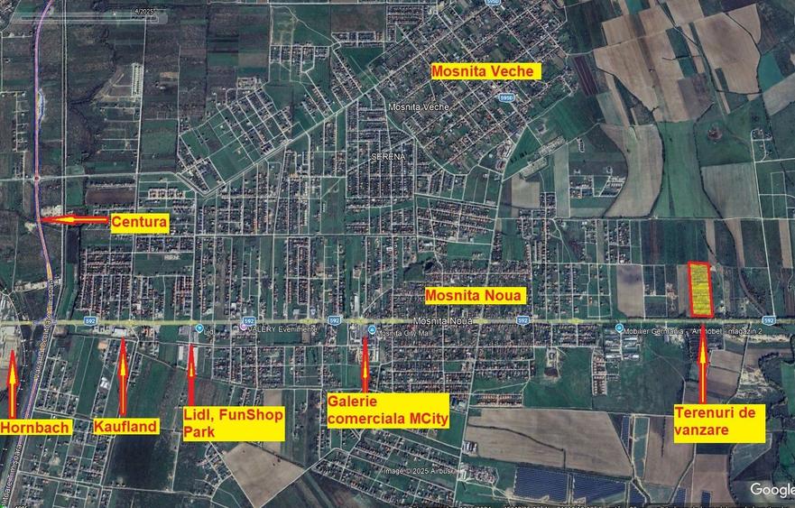 Mosnita Noua - teren pentru constructie 6apartamente - toate utilitatile