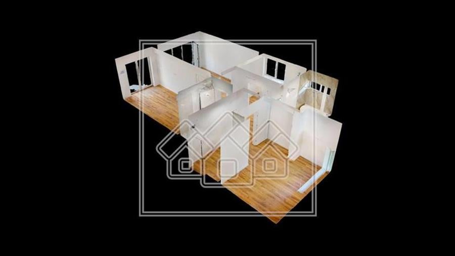 Ap. 3 camere, 2 bai + terasa 13 mp, finisat la cheie - intabulat