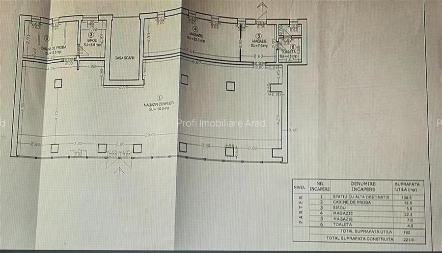 Spatiu pe Bulevardul Revolutiei cu front 22ml, posibil recompartimentare